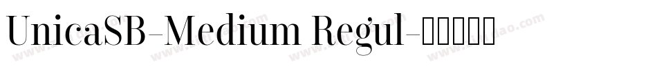 UnicaSB-Medium Regul字体转换